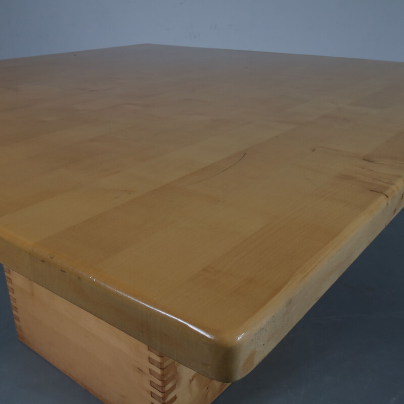 Vintage square pine dining table by Ate van Apeldoorm for Houtwerk Hattem 1960