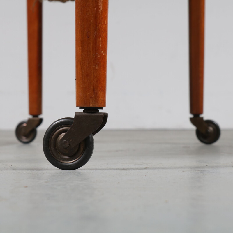 Vintage teak sewing table 1950s 