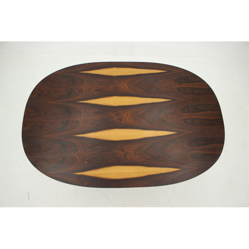 Super Ellipse table in rosewood by Piet Hein and Bruno Mathsson for Fritz Hansen