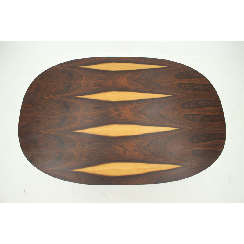 Super Ellipse table in rosewood by Piet Hein and Bruno Mathsson for Fritz Hansen