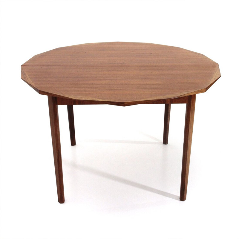 Vintage wooden round dining table by Tredici