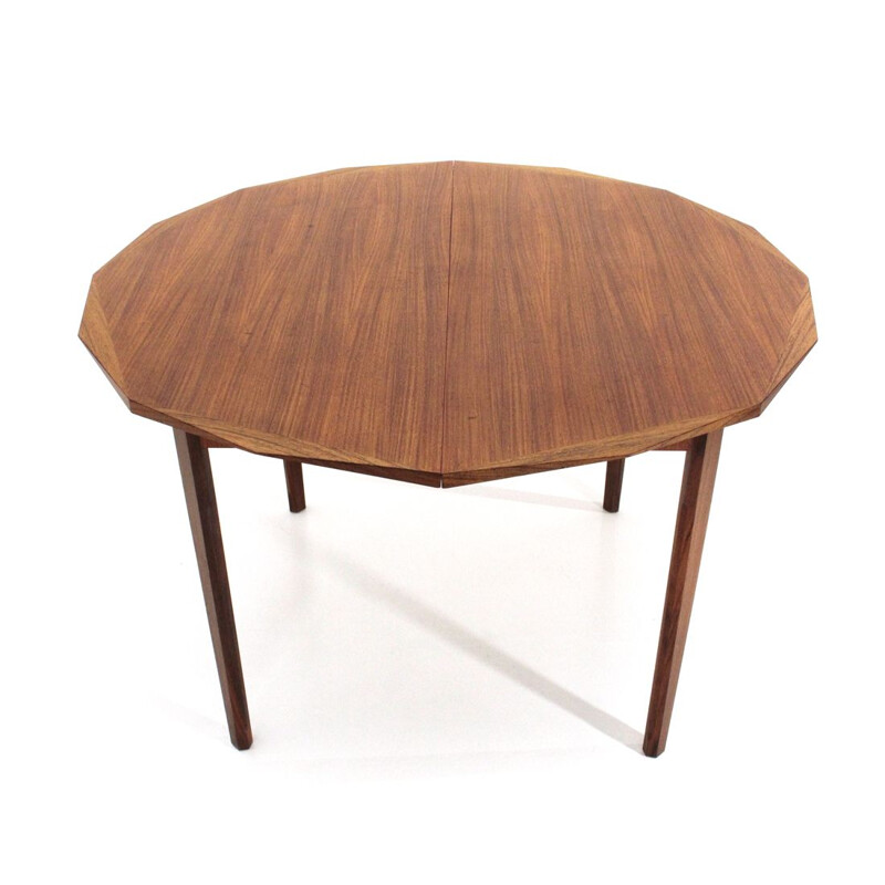 Vintage wooden round dining table by Tredici