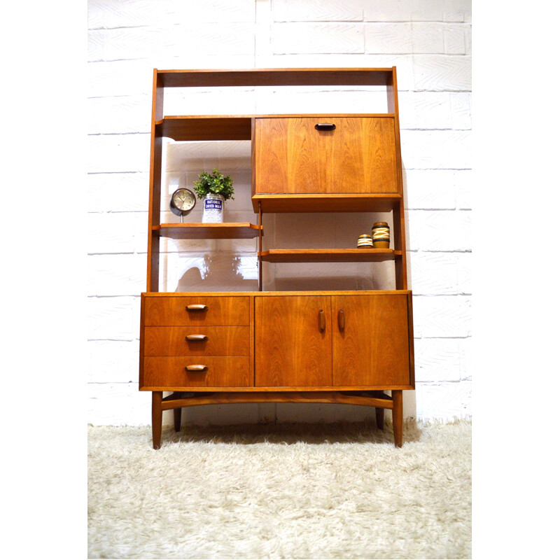 Gplan shelves in teak and afromosia, Victor WILKINS - 1960s