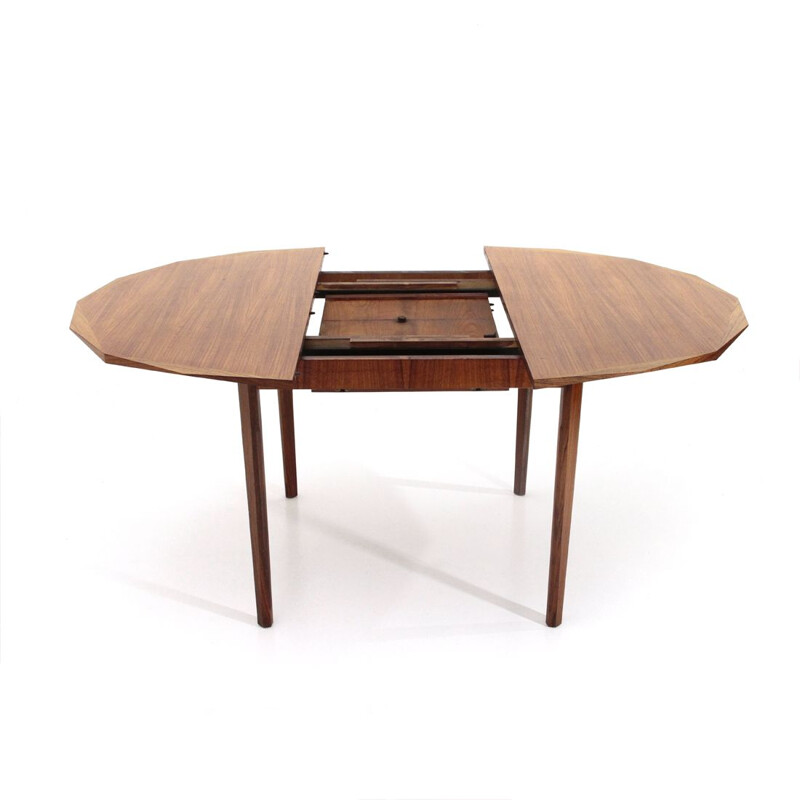 Vintage wooden round dining table by Tredici