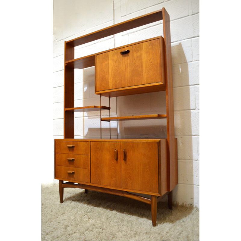 Gplan shelves in teak and afromosia, Victor WILKINS - 1960s