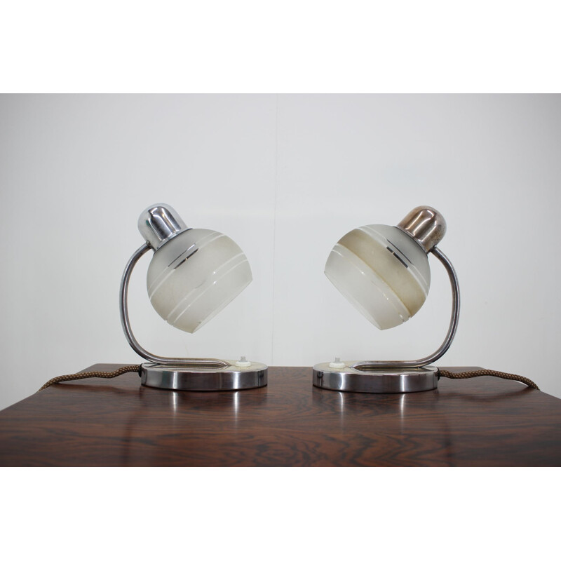 Set of two vintage table lamp, Napako, 1970