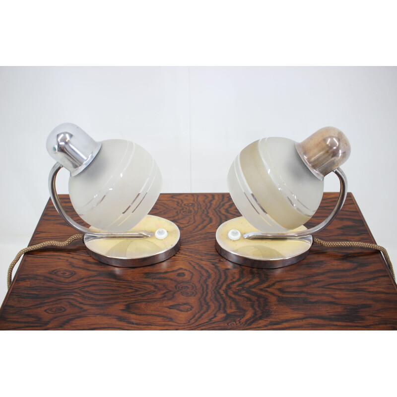Ensemble de deux lampes de table vintage, Napako, 1970