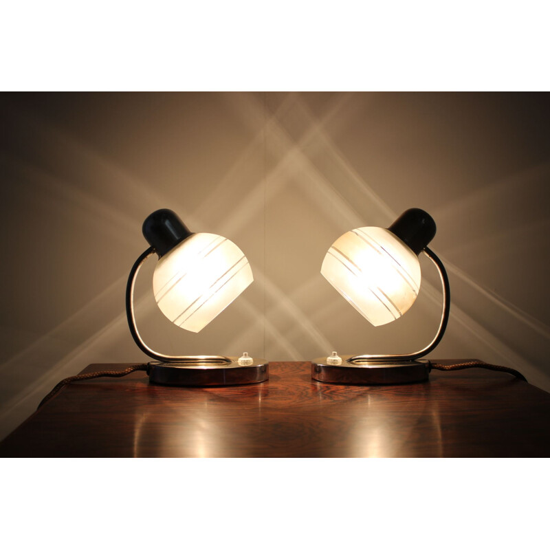 Set of two vintage table lamp, Napako, 1970