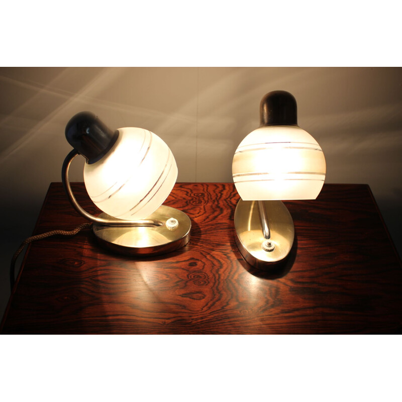 Set of two vintage table lamp, Napako, 1970