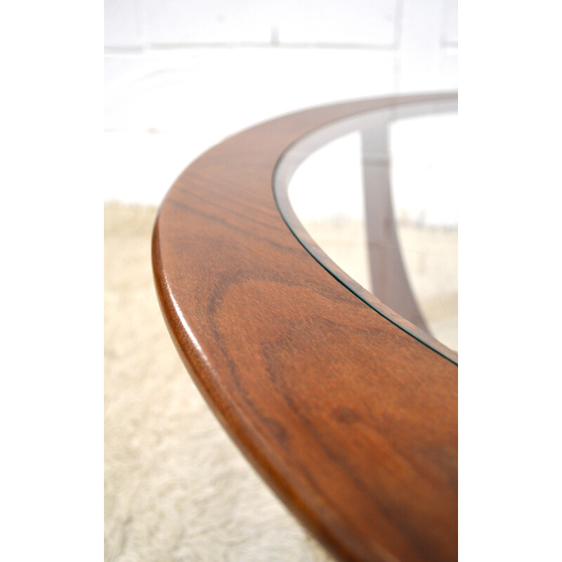 Gplan Astro coffee table in teak and glass, Victor WILKINS - 1960s