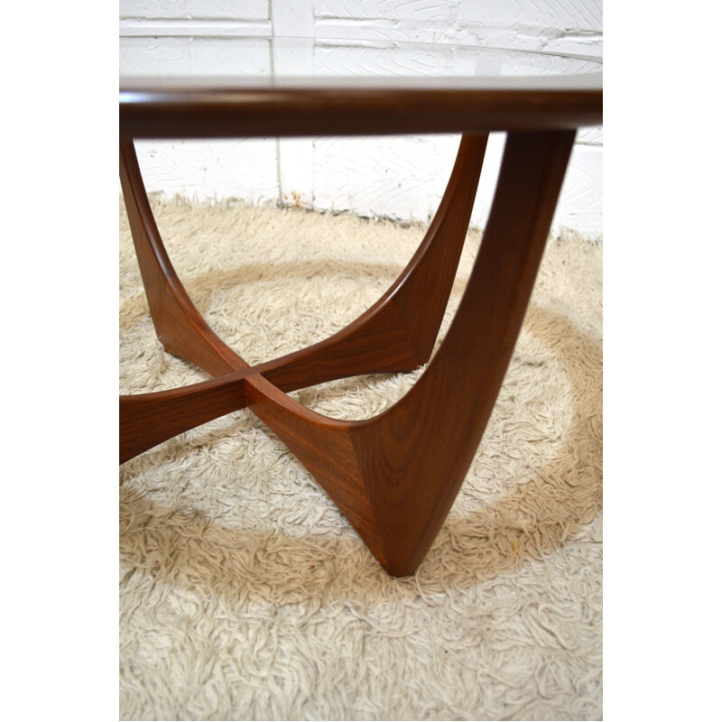 Gplan Astro coffee table in teak and glass, Victor WILKINS - 1960s