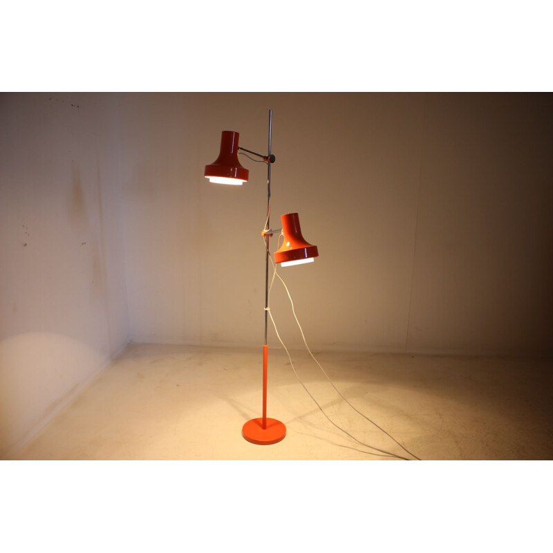 Lampadaire vintage rouge par Napako, 1980