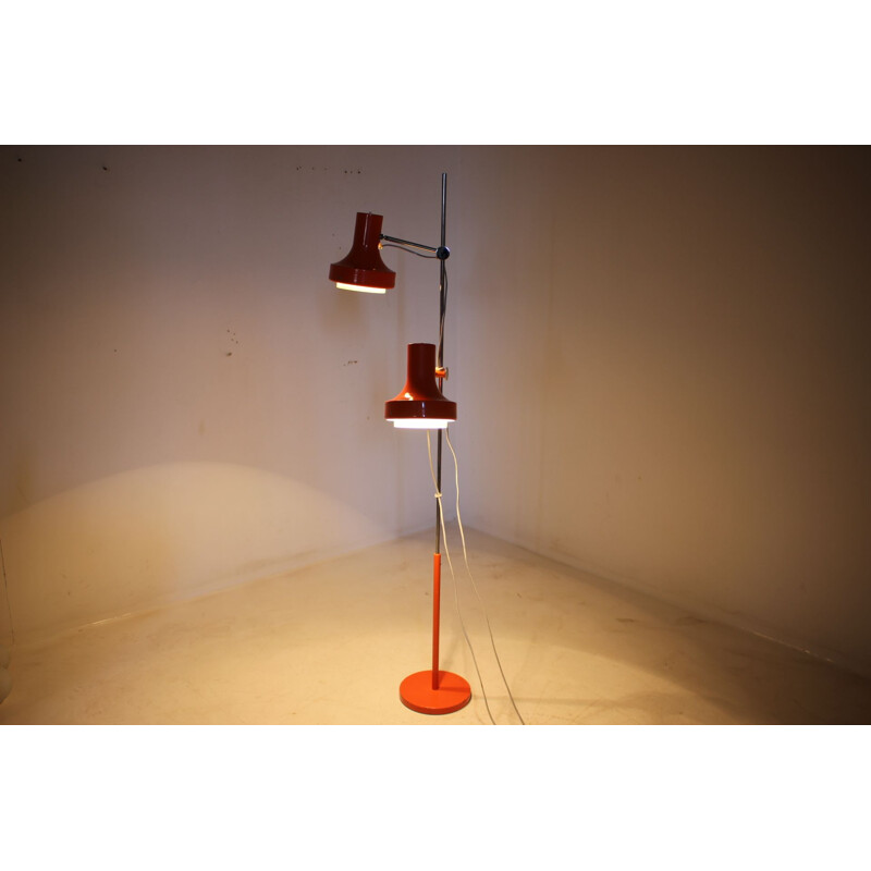 Lampadaire vintage rouge par Napako, 1980