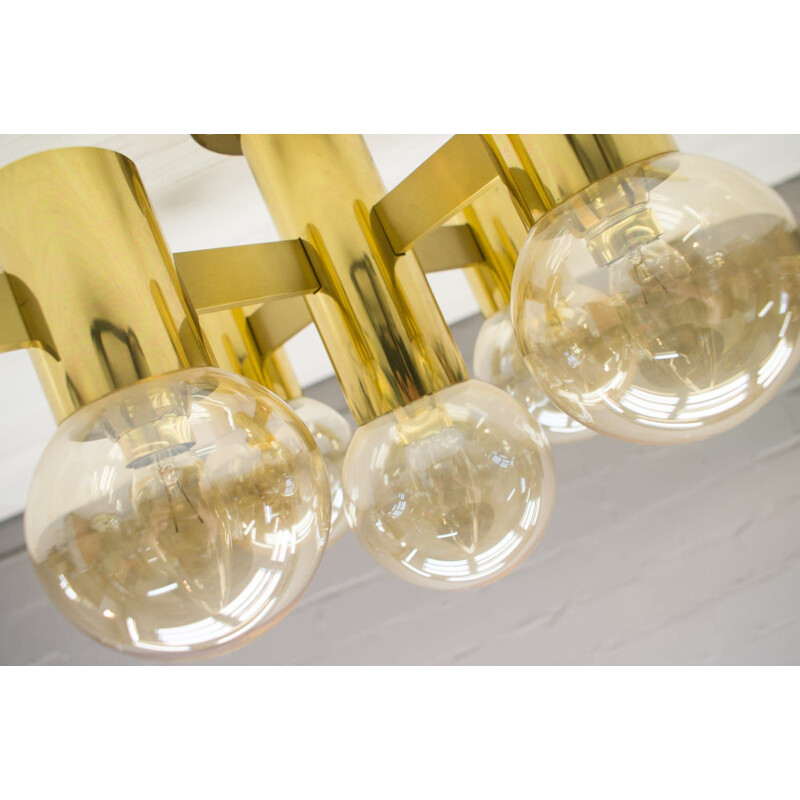 Sputnik golden chandelier by Hans-Agne Jakobsson