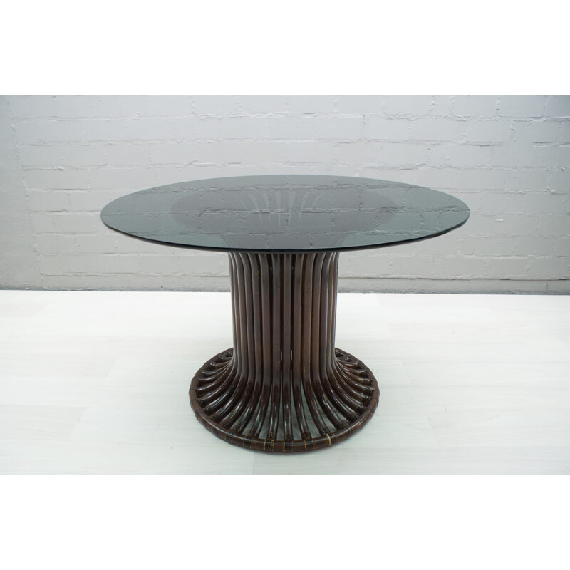 Italian vintage dining table in bamboo