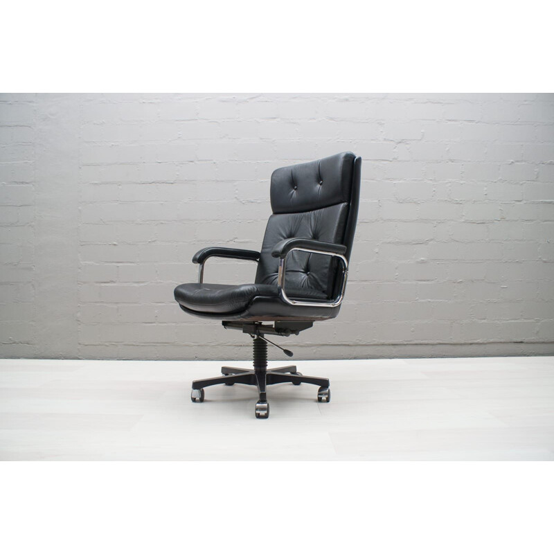Italian vintage office chair in leather
