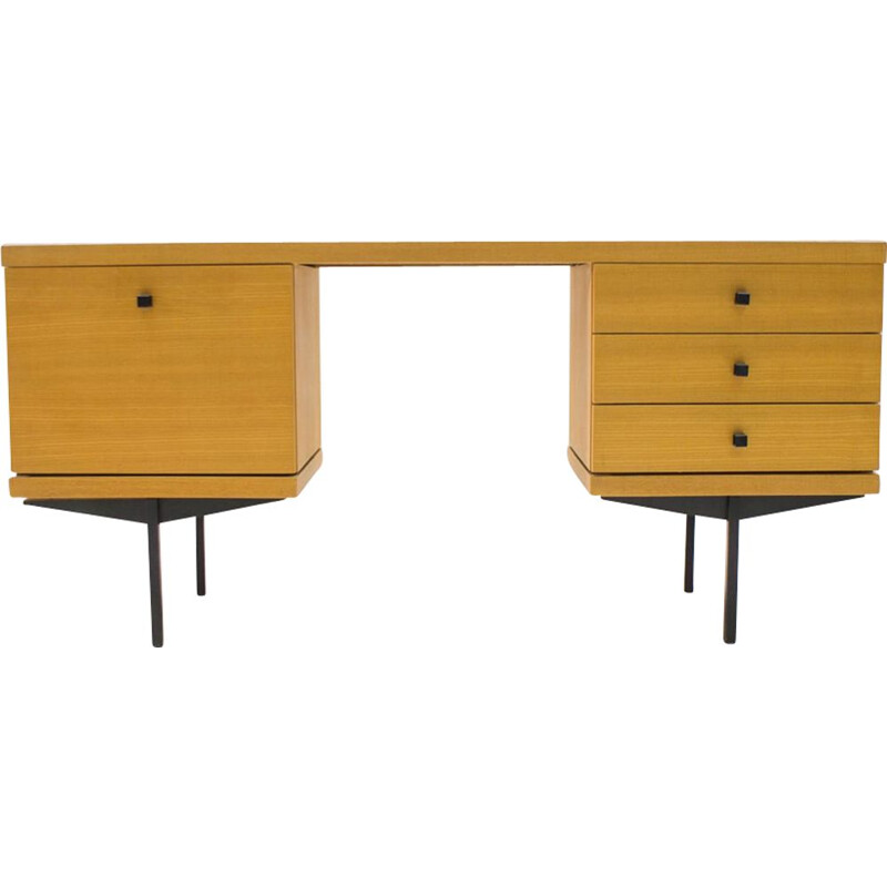 Vintage dressing table by Karl Ohr in wood and metal 1960s