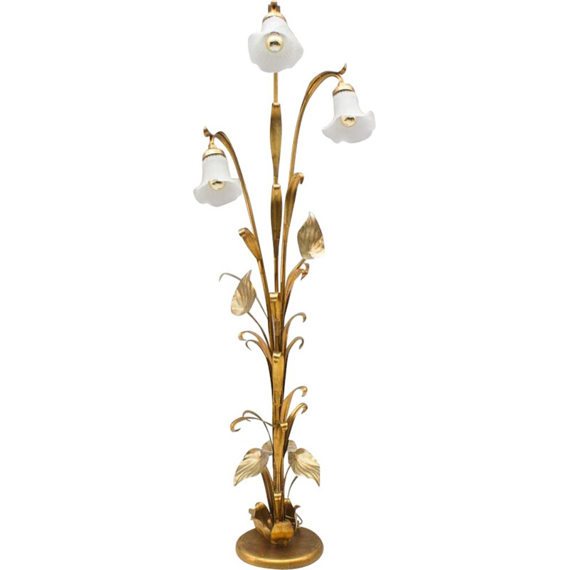 Vintage-Stehlampe Goldener Baum