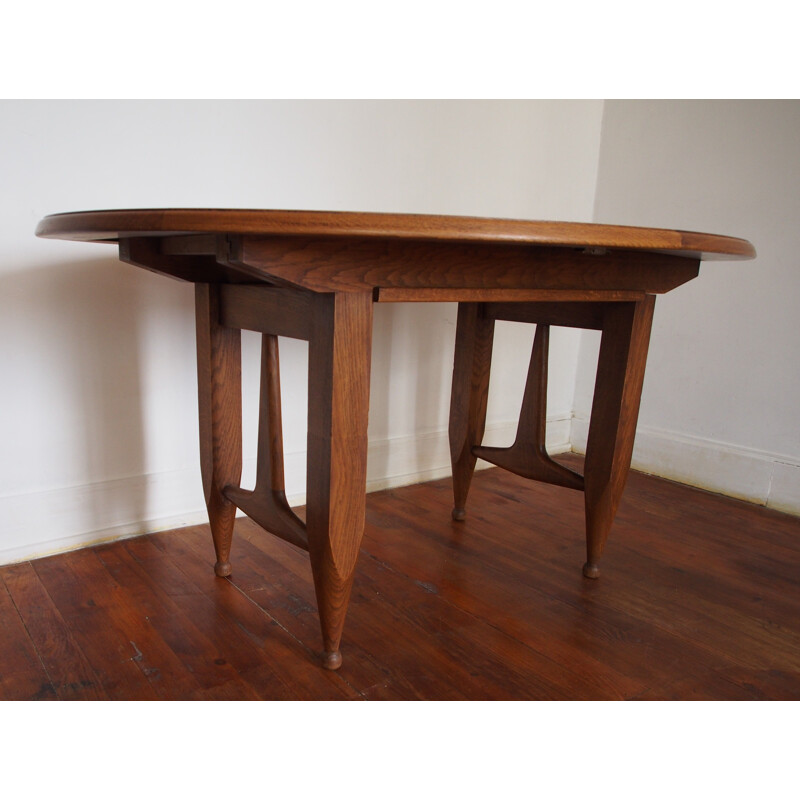 Vintage dining table Guillerme and Chambron