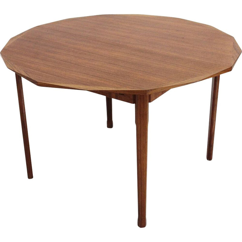 Vintage wooden round dining table by Tredici