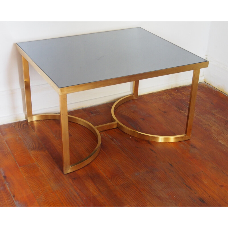 Vintage brass coffee table, 1970