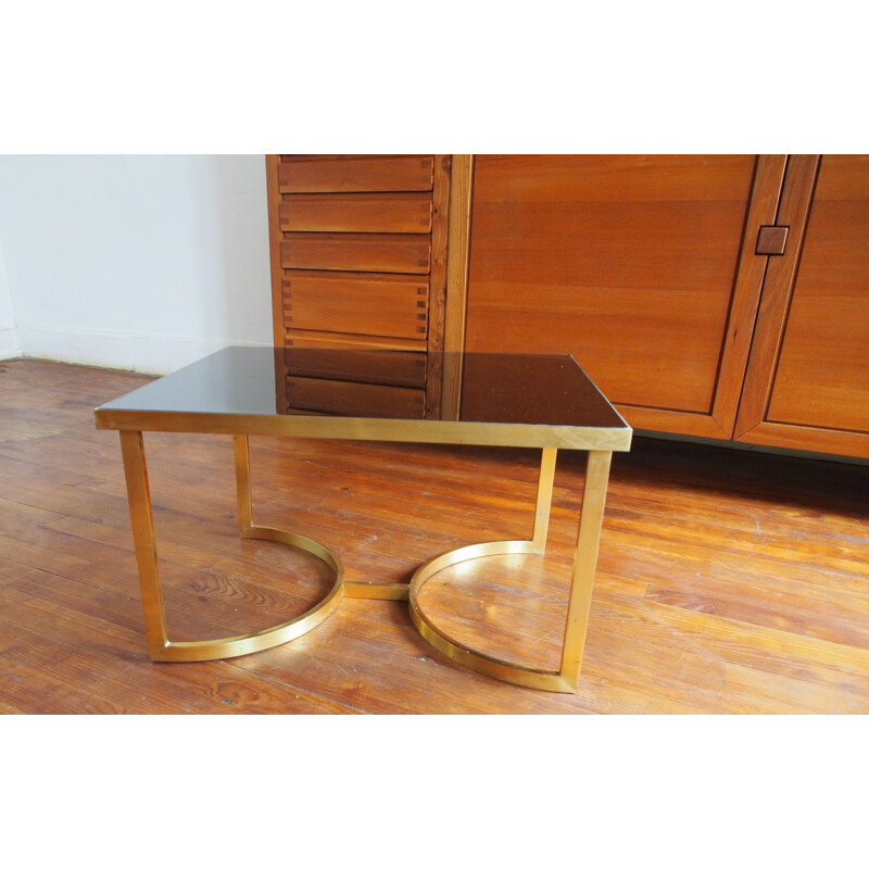 Vintage brass coffee table, 1970