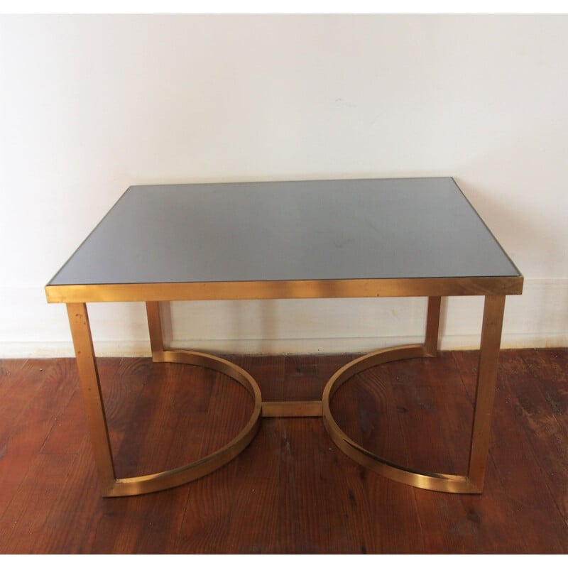 Vintage brass coffee table, 1970