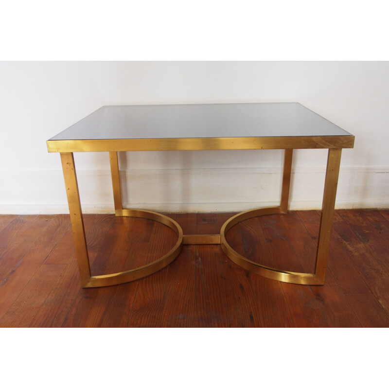 Vintage brass coffee table, 1970