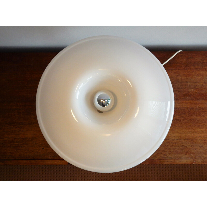 Vintage White Phoenix table lamp by Sidse Werner for Holmegaard, Denmark 1980