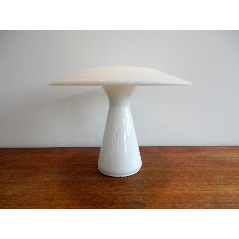 Vintage White Phoenix table lamp by Sidse Werner for Holmegaard, Denmark 1980