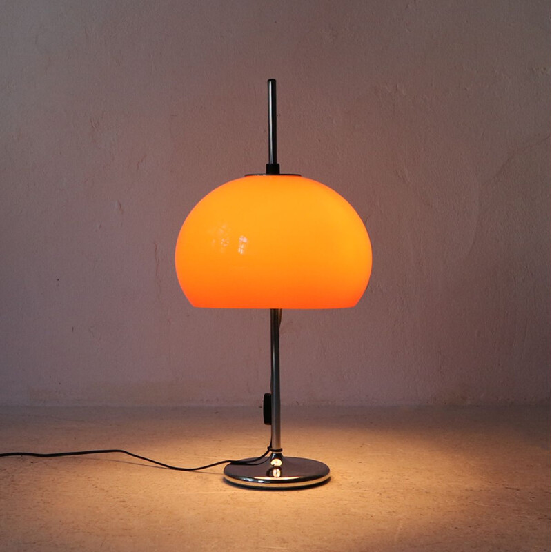 Vintage table lamp with height-adjustable lampshade,1970