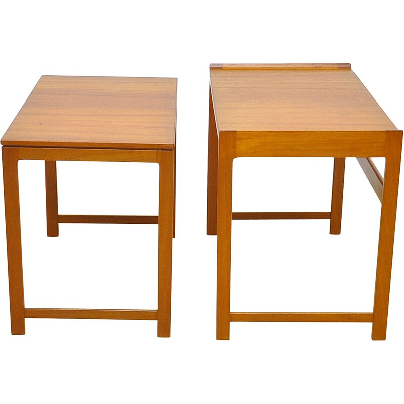 Vintage danish 2 nesting tables in teakwood 1960s