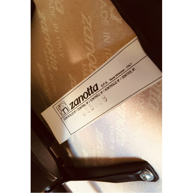 Fauteuil Lord vintage en aluminium et cuir par Alfredo Haberli pour Zanotta