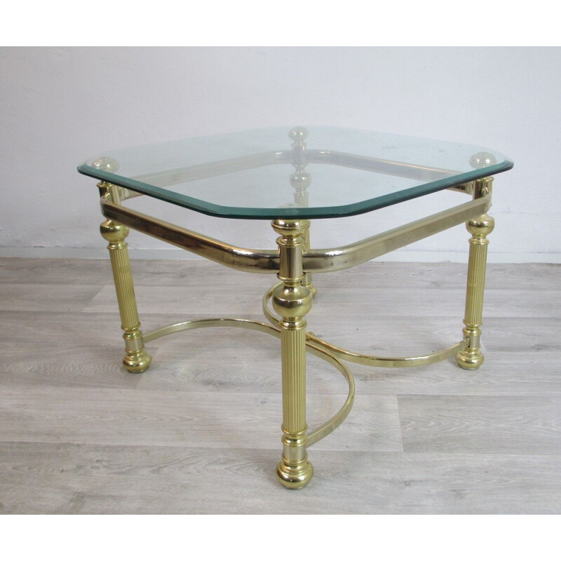 Vintage brass coffee table 1970s