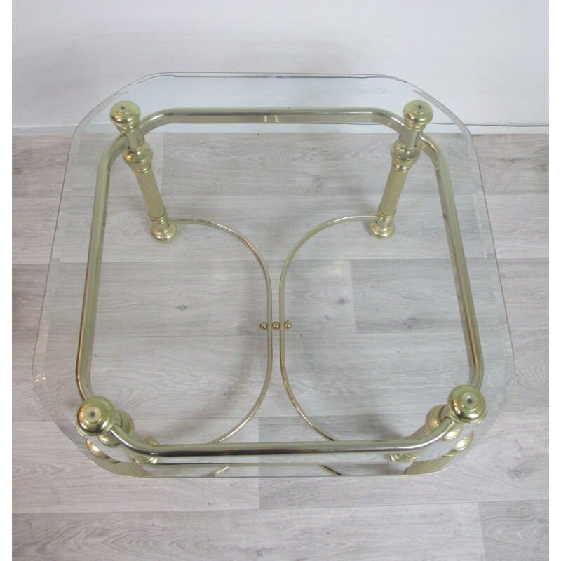 Vintage brass coffee table 1970s