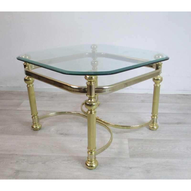 Vintage brass coffee table 1970s