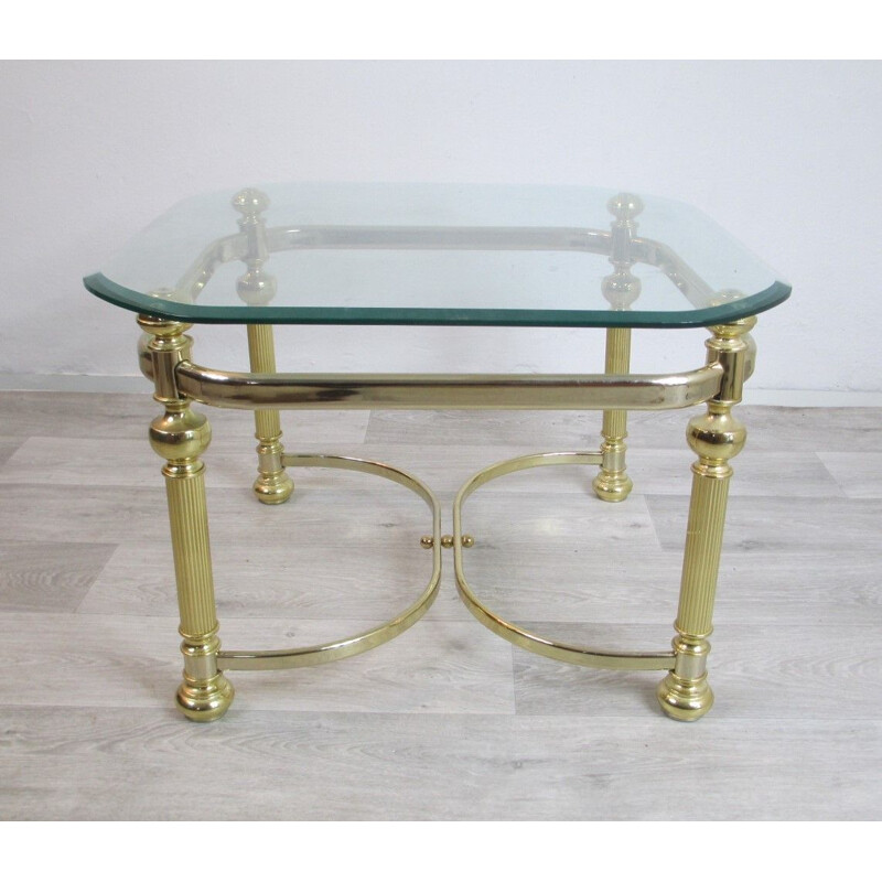 Vintage brass coffee table 1970s