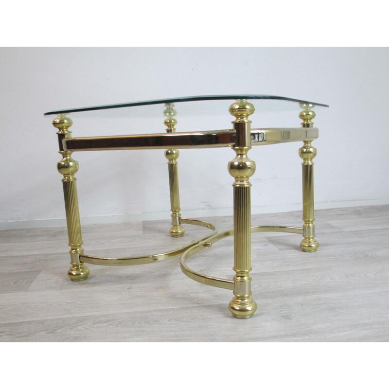 Vintage brass coffee table 1970s