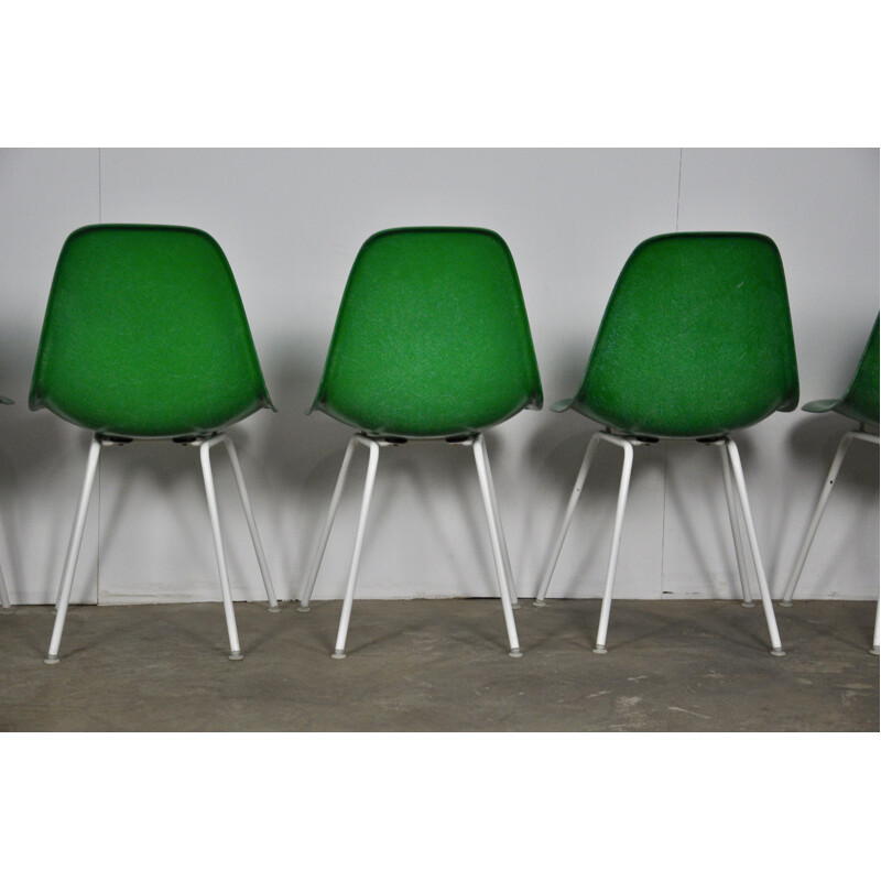 Vintage model DSX set of 8 Chairs by Charles & Ray Eames for Herman Miller 1960 