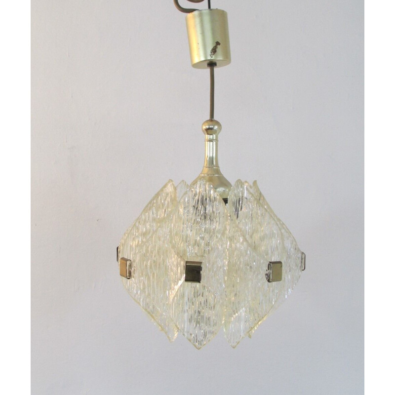 Vintage acrylic pendant lamp 1970s