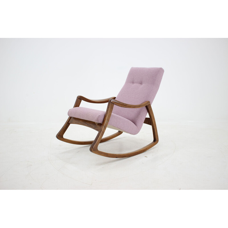 Vintage Pink Rocking Chair for Thon 1960  