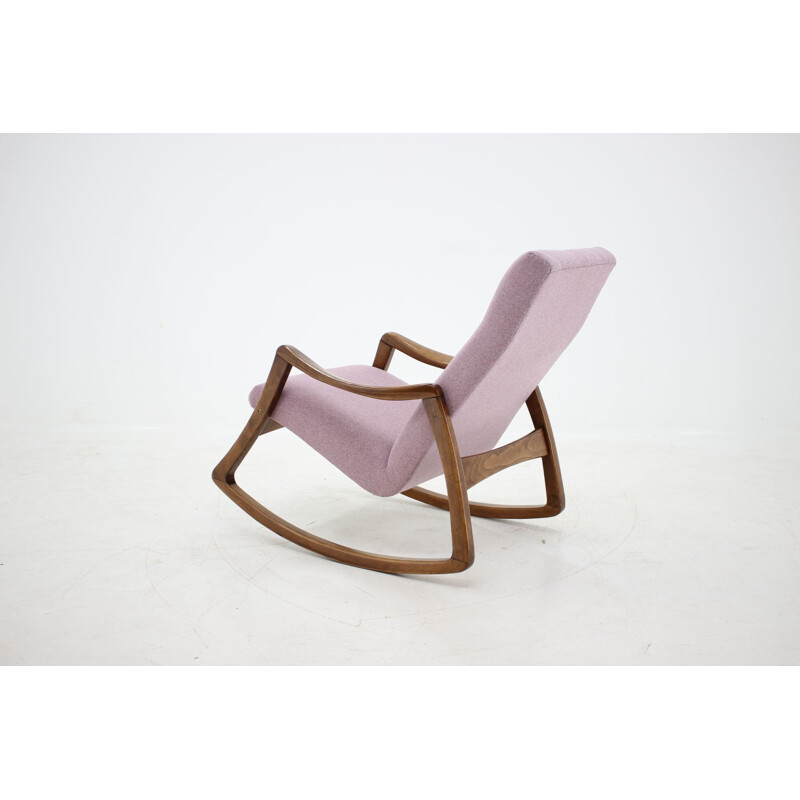 Vintage Pink Rocking Chair for Thon 1960  