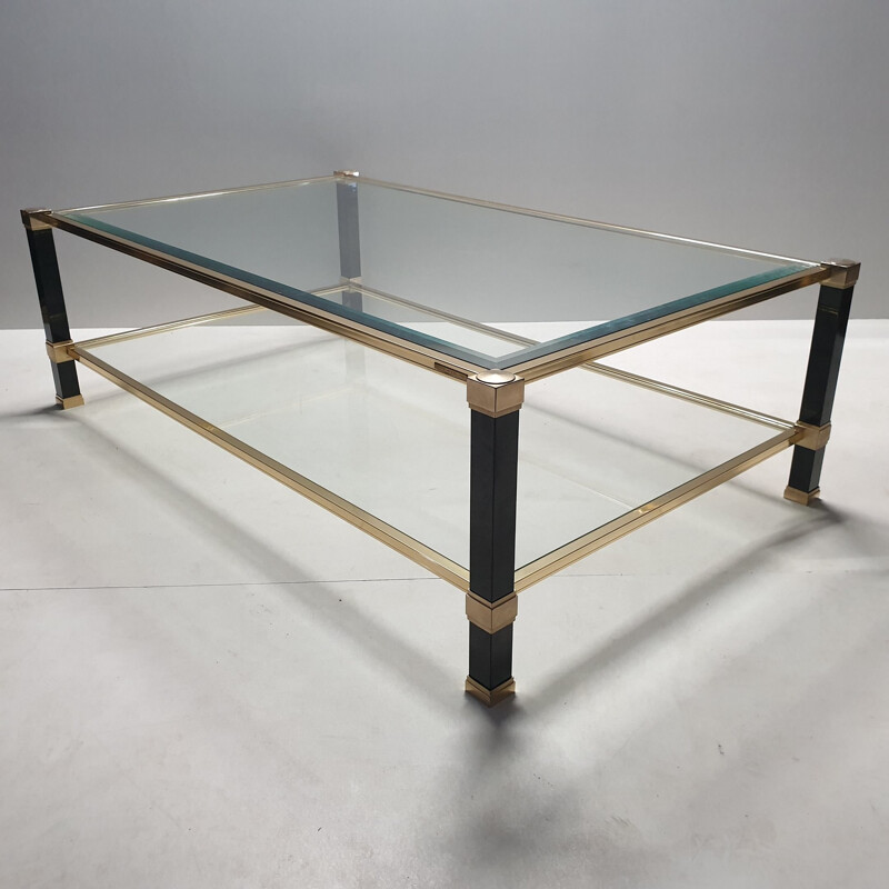 Vintage brass coffee table by Pierre Vandel 1980s