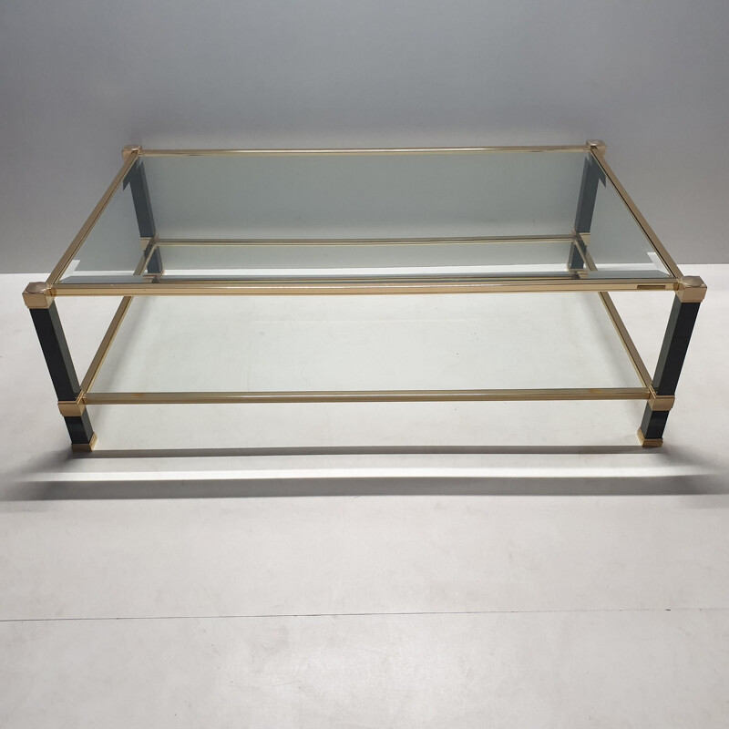 Vintage brass coffee table by Pierre Vandel 1980s