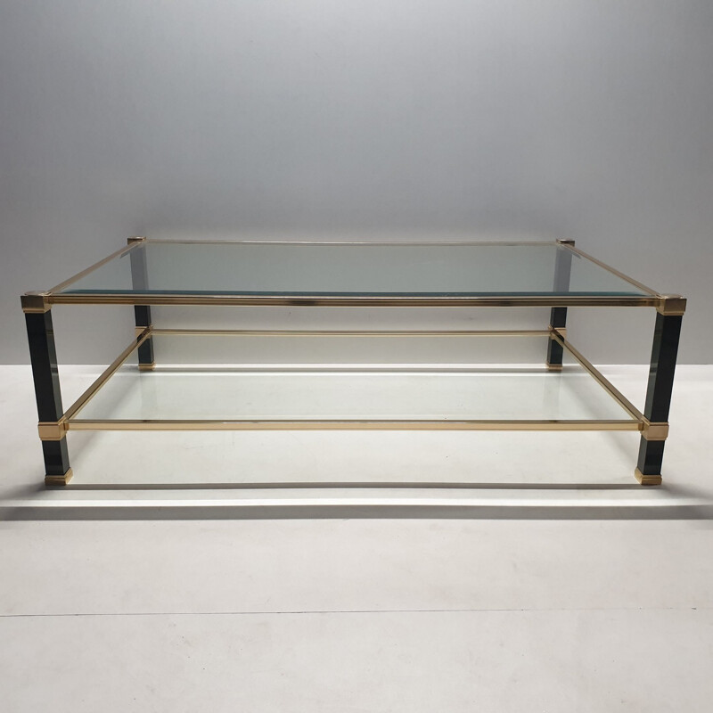 Vintage brass coffee table by Pierre Vandel 1980s