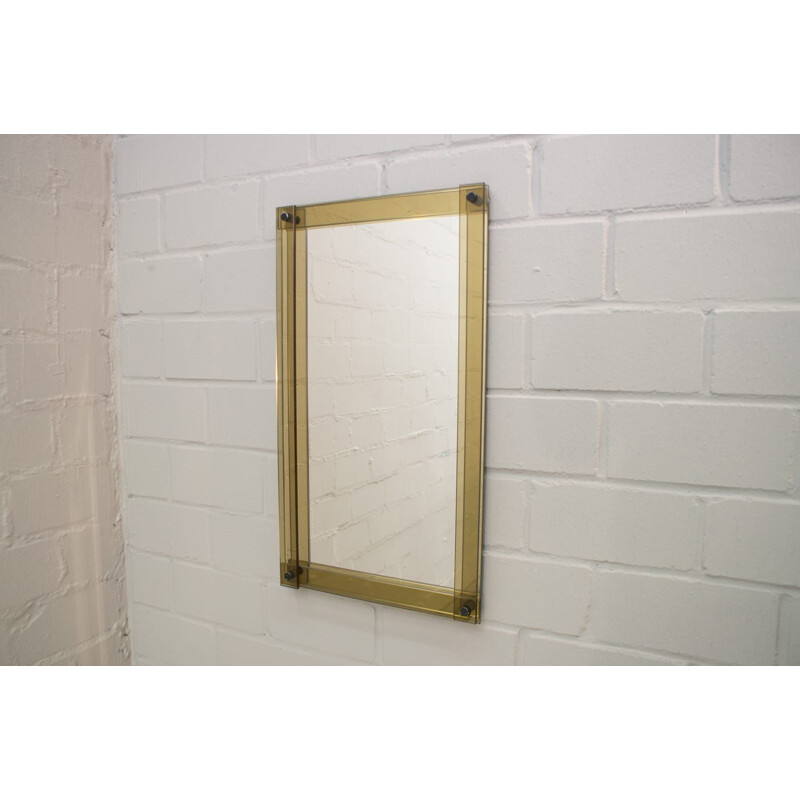 Vintage wall mirror bicolor large Hollywood Regency 1950s