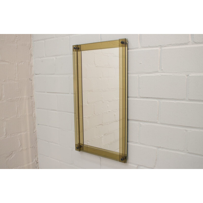 Vintage wall mirror bicolor large Hollywood Regency 1950s