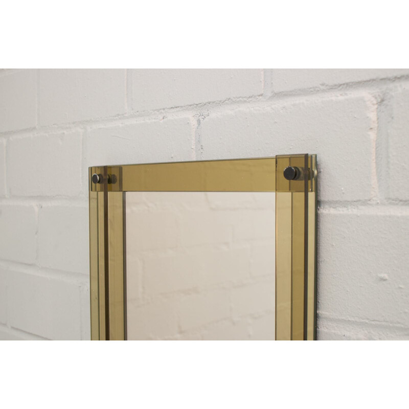 Vintage wall mirror bicolor large Hollywood Regency 1950s