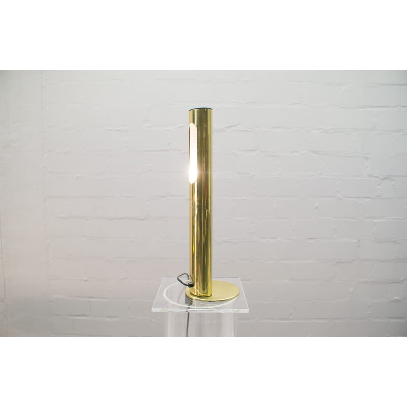 Vintage brass table lamp by Jonas Hidle for Høvik Lys As, Norway 1980