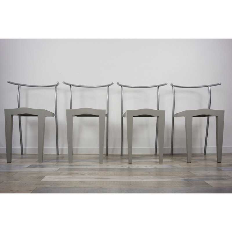 Set de 4 chaises vintage Dr Glob par Philippe Starck pour Kartell 1980s